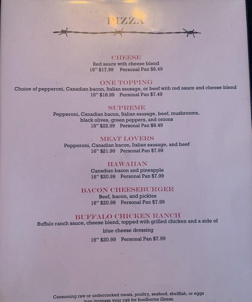 The Lazy Spurr Menu image 3